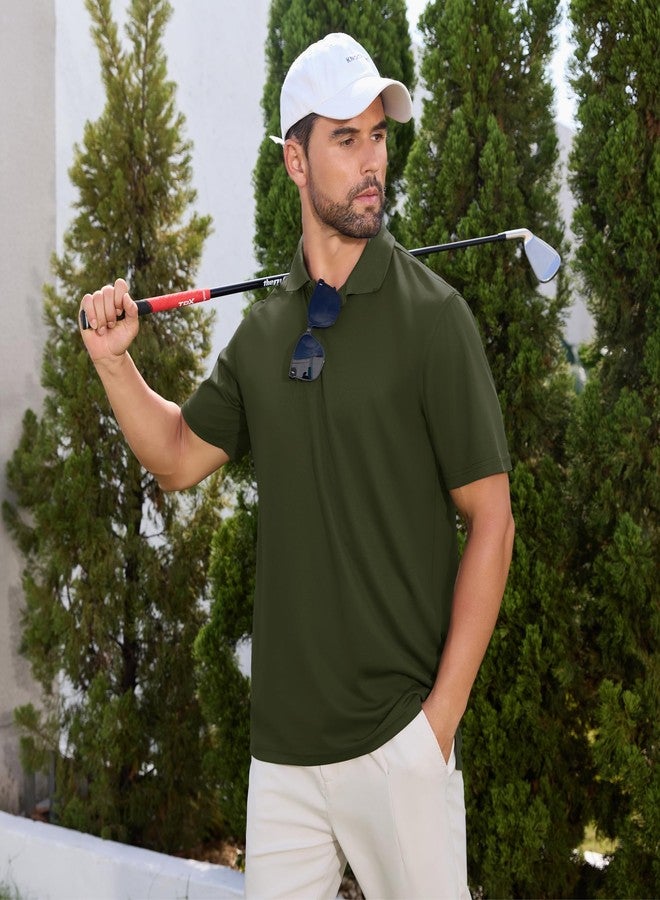 TEZO Mens Golf Polo Shirts Short Sleeve Moisture Wicking Dry Fit Tactical T-Shirt Athletic Top Casual Polo Shirts for Men (BKNBAG M) - Image 2
